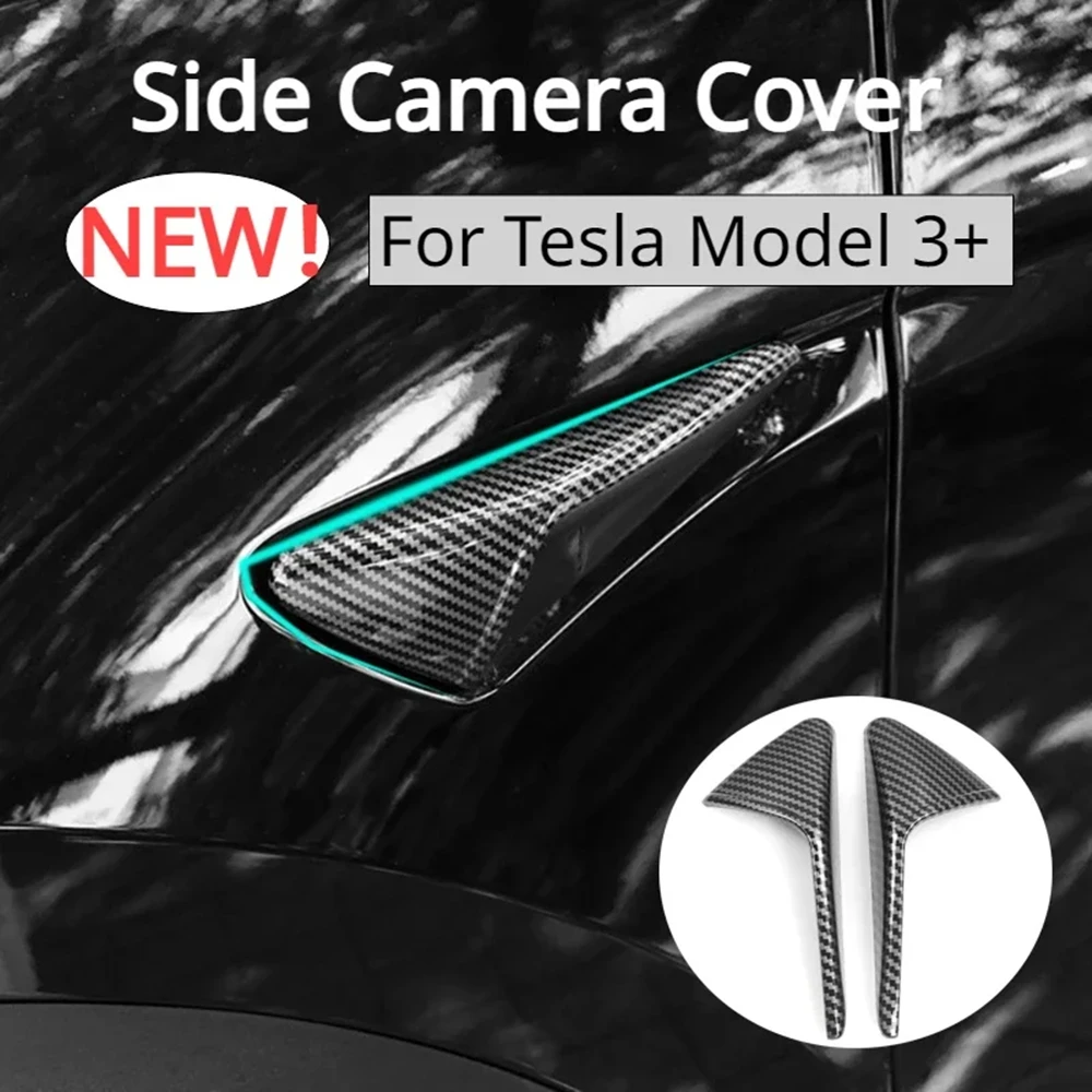 

​For Tesla Model 3+ Highland Car Side Camera Cover Wing Fender Protection Sticker Car Turn Signal Trim Cover