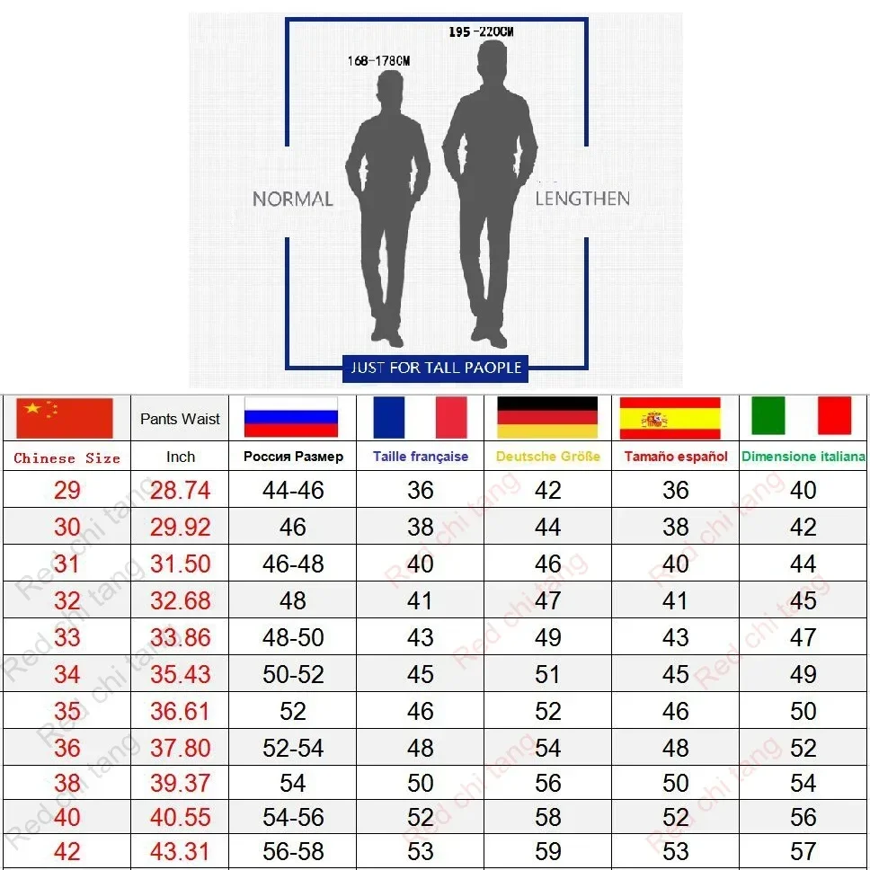 Men Winter Jeans Straight Thick Warm Extra Long Big Tall Denim Pants