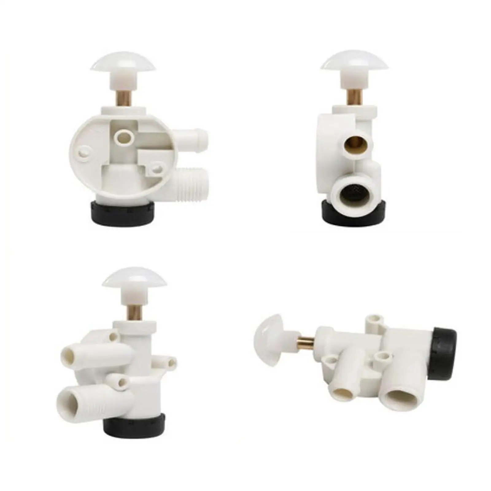 RV Water Valve Assembly Easily Install Sturdy Automotive Accessories White with