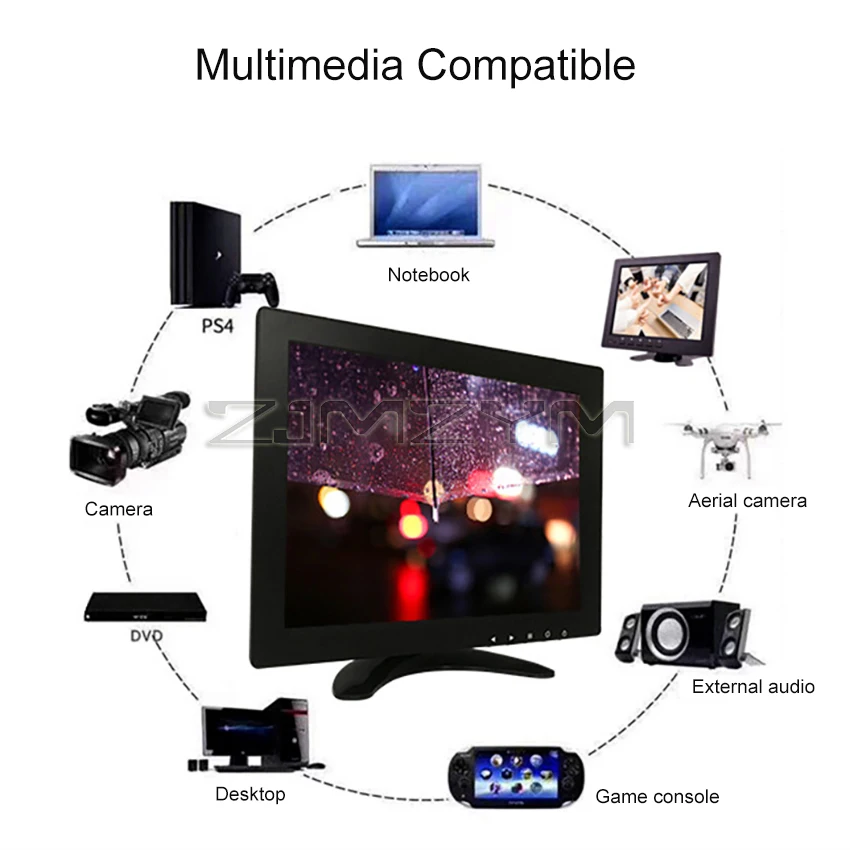 Car Headrest Monitor 10.1" HD TFT LCD Digital Screen VGA/AV/HDMI/USB Slim PC/TV/DVD Player speaker portable monitor