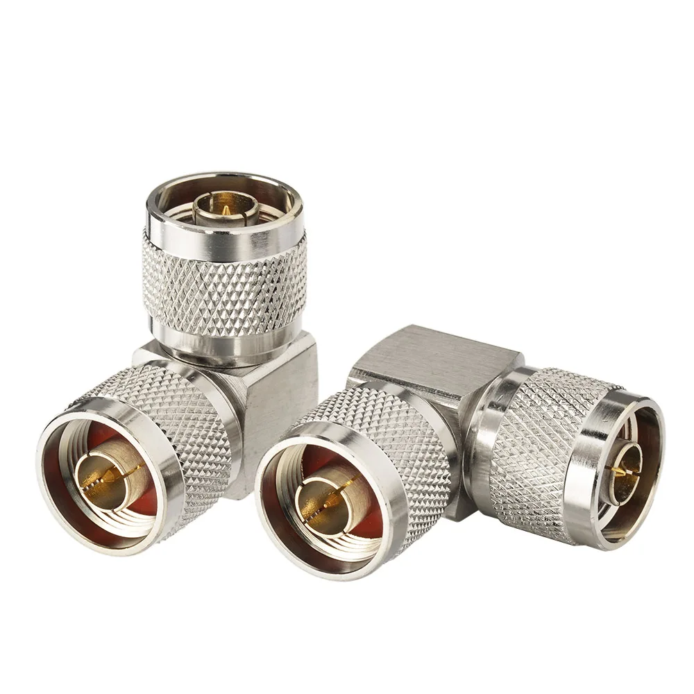 N Male to N Male Right Angle RF Coaxial Adapters 50 Ohm