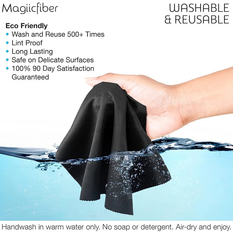 Premium High-Density Microfiber Cleaning Cloth - Soft, Stripe-Free, Efficient Cleaning Wipes