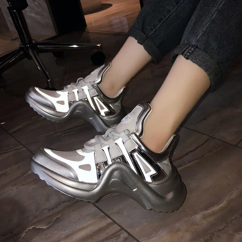 Louis Vuitton Silver Fashion Sneakers