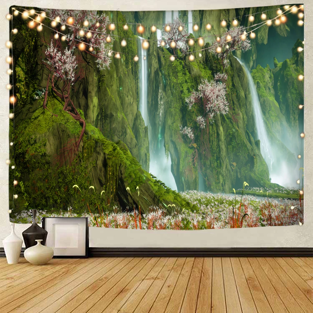 

Beautiful Landscape Background Decoration Tapestry Fantasy Landscape Decoration Tapestry Home Background Decoration