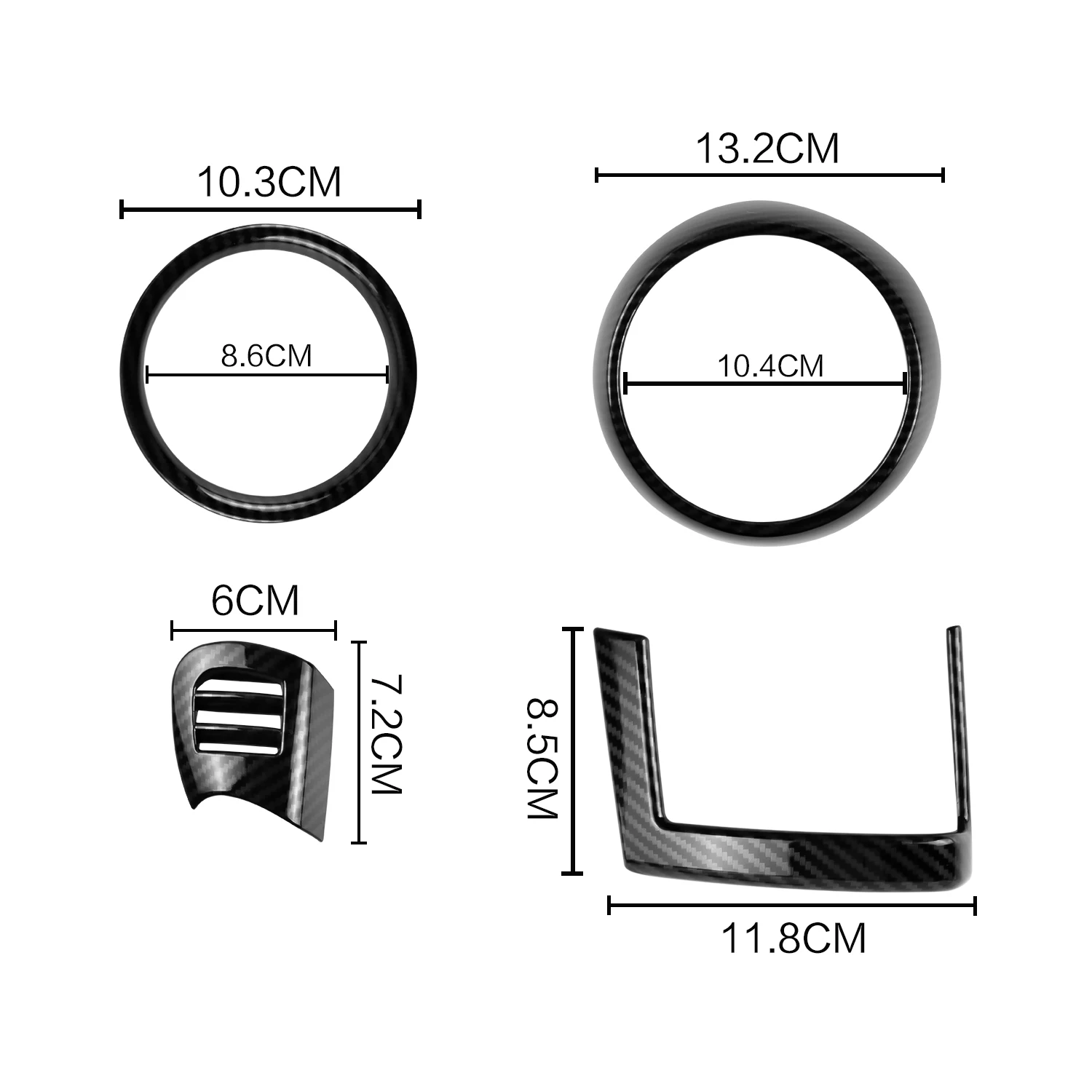 Copertura In Fibra Di Carbonio Per Presa D'Aria Auto – Accessorio Decorativo Per Mini Cooper/One/JCW F55 F56 F57, 2 Pezzi
