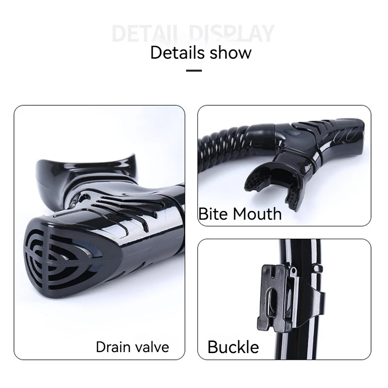 New Adult Diving Set Snorkel Large Frame Silicone Tempered Glass Scope Freestyle Assisted Underwater Breathing Equipment
