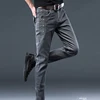 Casual Pants Slim Small Leg Long Men Denim Jeans Korean Version Trendy New Brand High Quality Grey Stretch Fashion Trousers 3