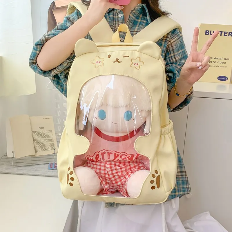 Teenage Girls Ita Bag Student Mochila School Transparent Backpack Cute Kawaii Cartoon Mochilas High Capacity Bags for Woman - 3