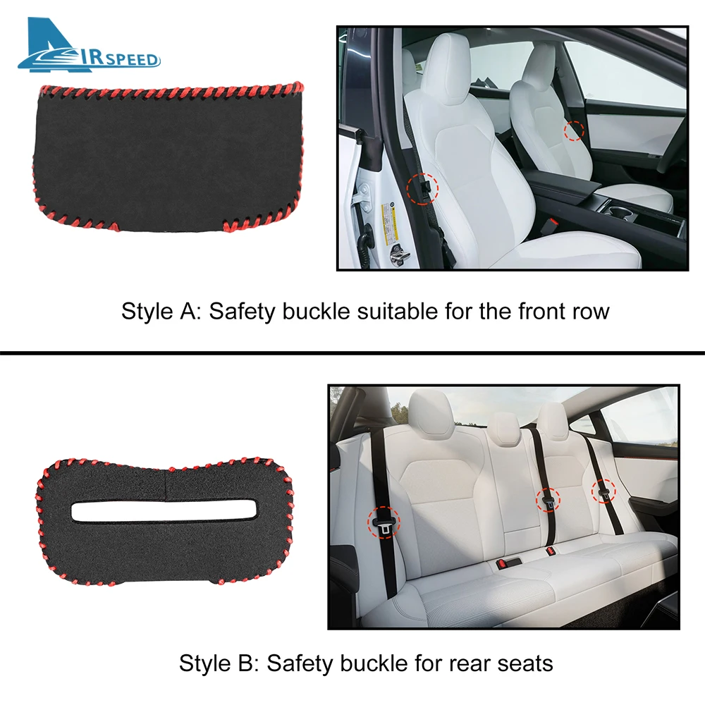 Suede Seat Belt Buckle Protector Covers - Premium Car Accessories