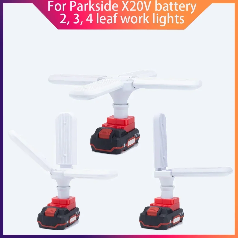 Lidl-Foldable LED Trabalho Luz, Lanterna Portátil Power Tool, Li-ion  bateria, 4 Folha Luzes, 20V, Fit para Parkside, sem fio - AliExpress