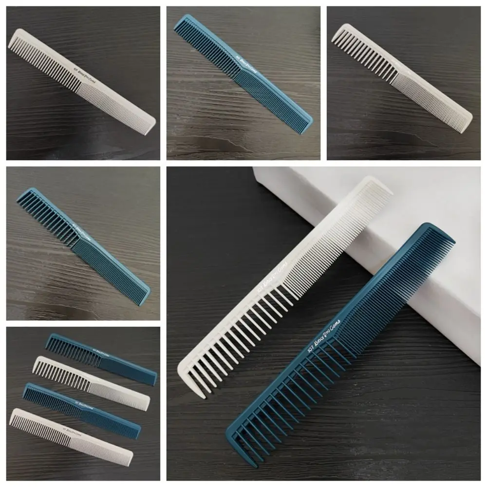 White Pro Hairdressing Combs Anti-slip Plastic Hair Cutting Comb Anti-Static Durable Straight Hair Brushes Barber