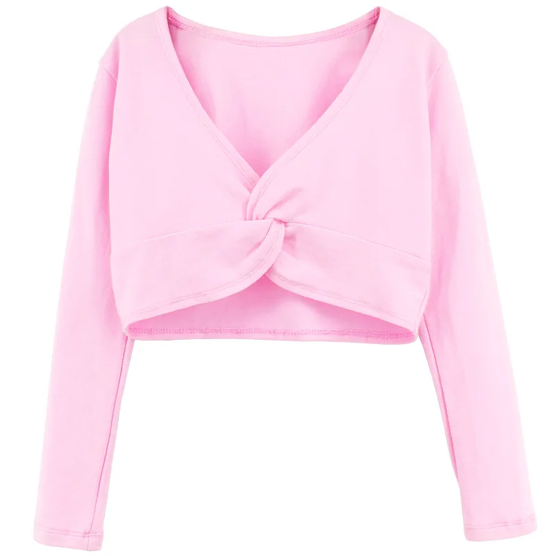 1pcs/lot Girls Kids Ballet Dance Shawl Cotton Coat Long Sleeve High Waist Outwear