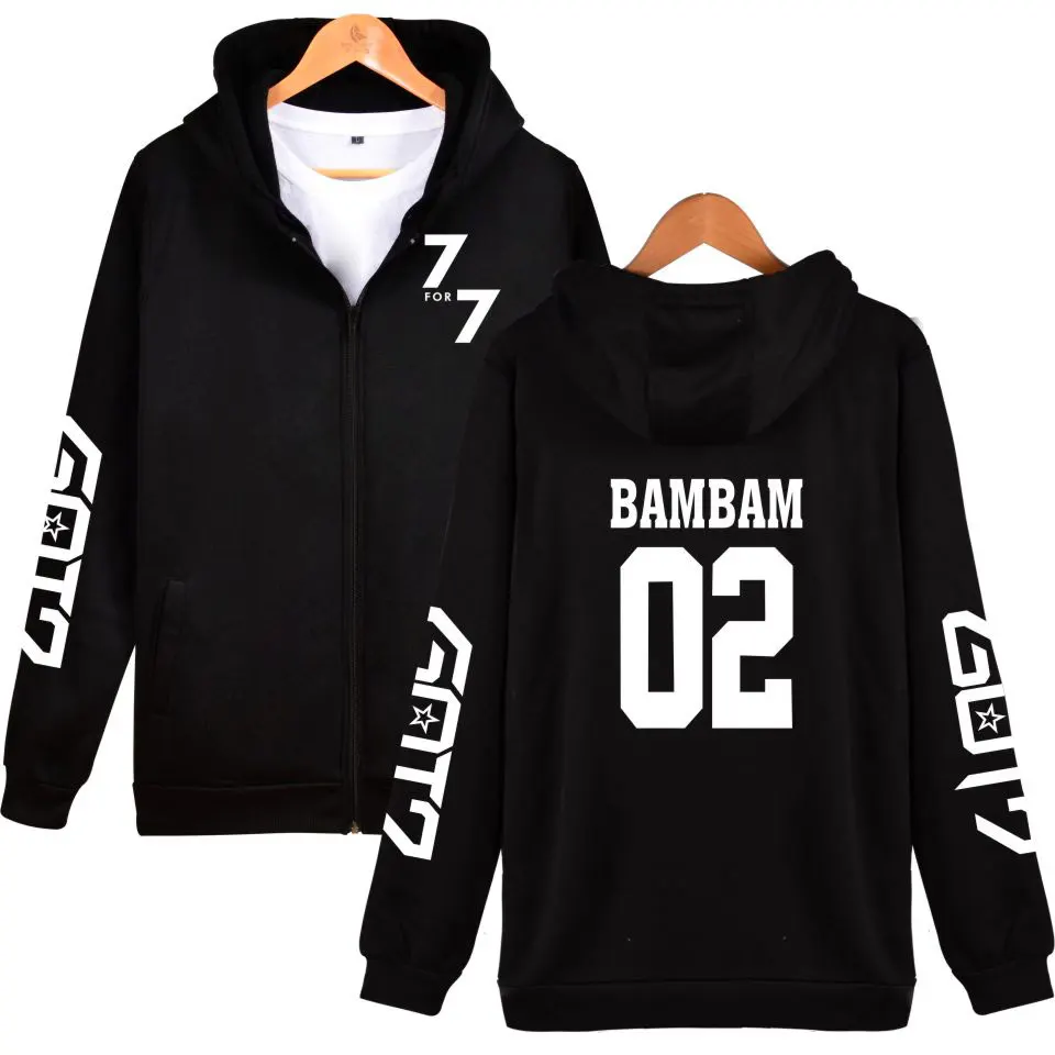 

Kpop GOT7 Hoodie Women Men Hip Hop Korean Streetwear Zipper Hoodies Sweatshirt Fashion Harajuku Jacket K-pop Coat