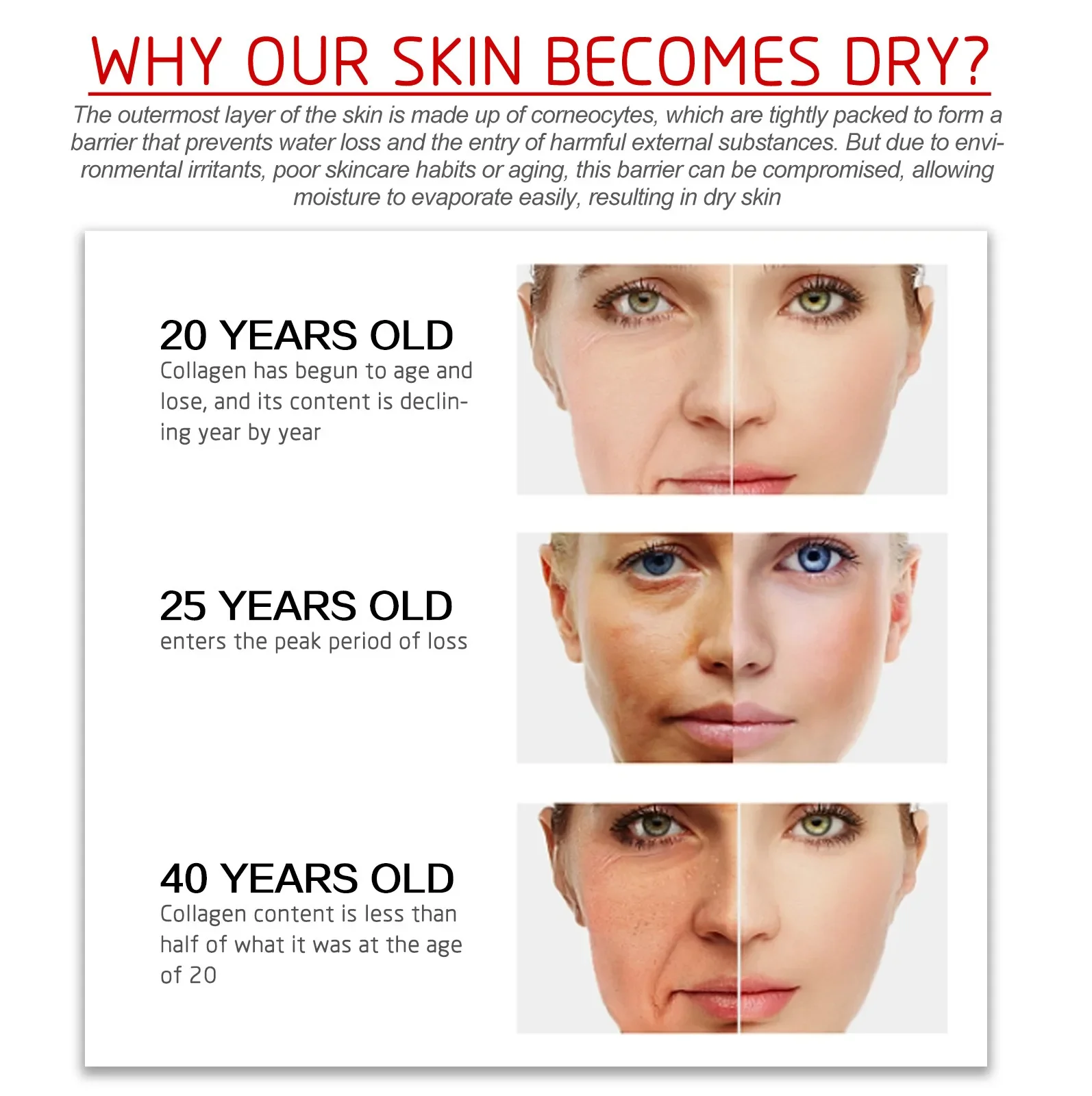 Sérum visage au collagène pour les taches foncées éclatantes, Anti-âge, estompe les ridules, blanchissant, hydratant, Lifting, raffermissant, Essence de soin pour la peau_voghion.com