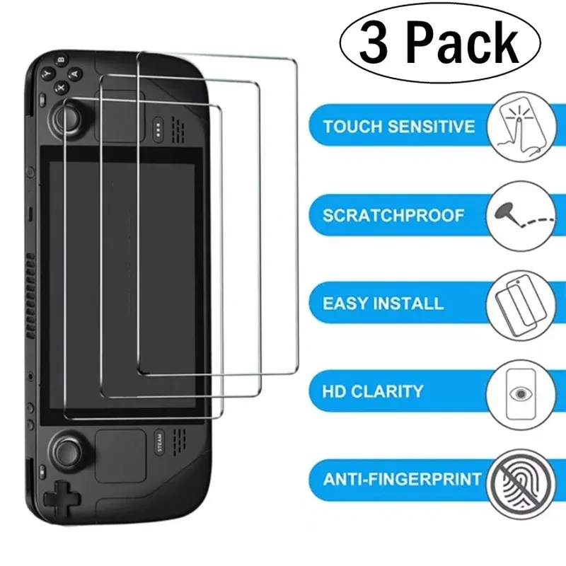 For Steam Deck 7 inch 2022 Screen Protector Game Console Anti-Scratch HD Protective Tempered Glass for Steam Deck Accessories