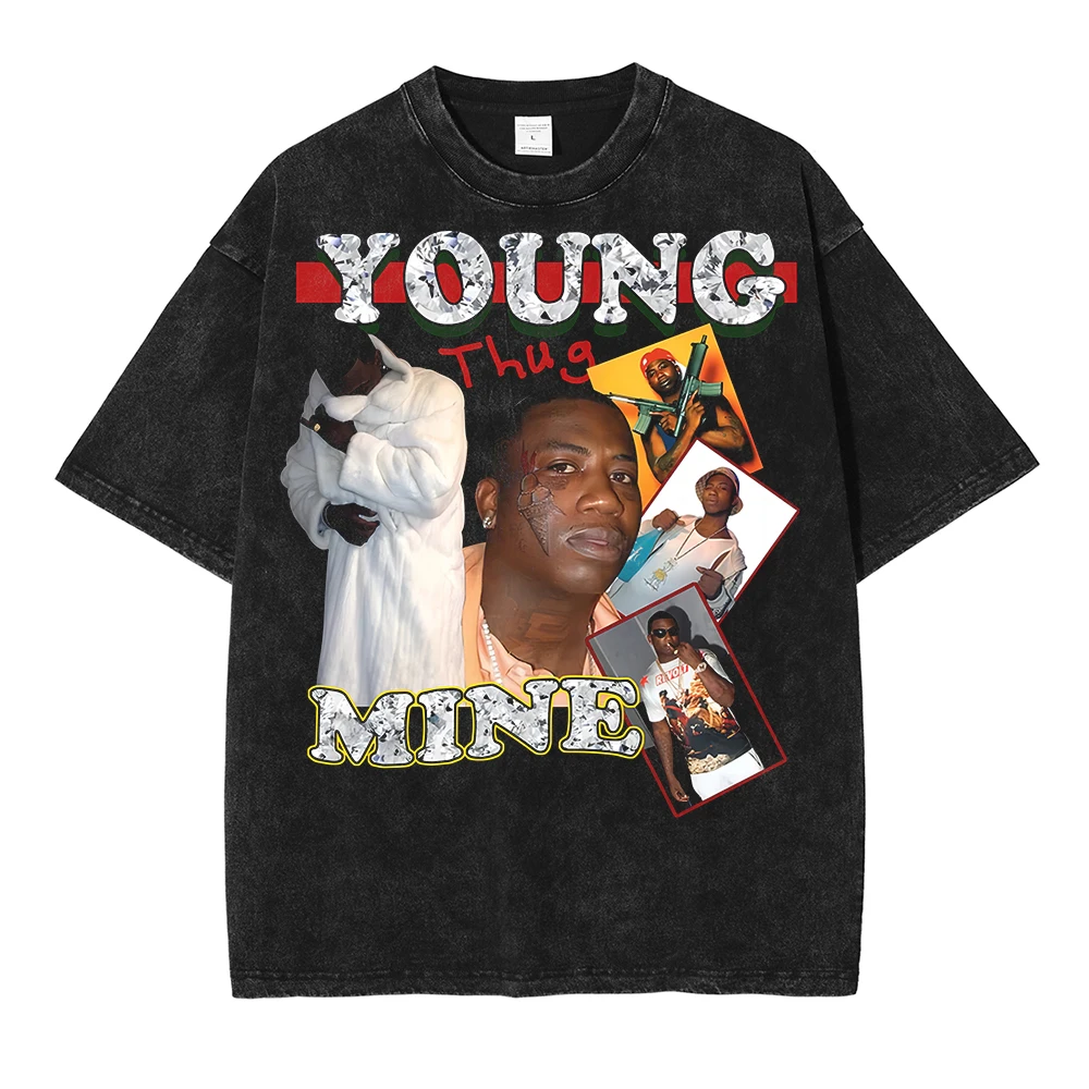 

Мужская винтажная хлопковая футболка в стиле «хип-хоп»