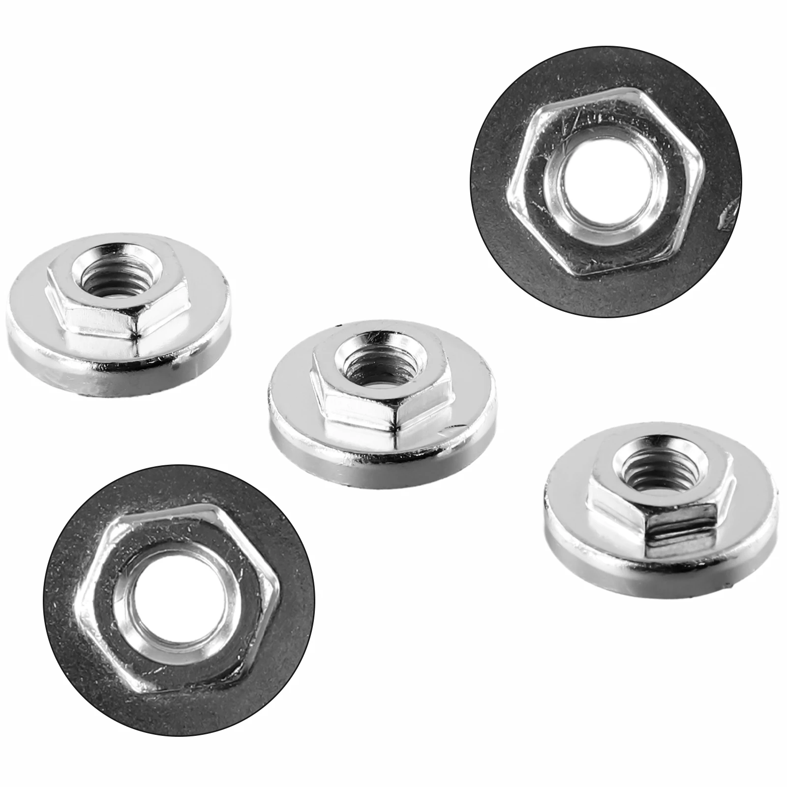 

3Pcs Angle Grinder Locking Nuts M10 Thread Hex Flange Chuck Locking Plate Quick Clamp Replacement Parts For Power Tool Parts