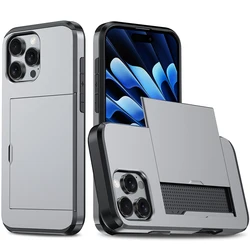 Premium Shockproof Wallet Case with Card Holder - Universal Fit - iPhone 12 Pro (GRAY)