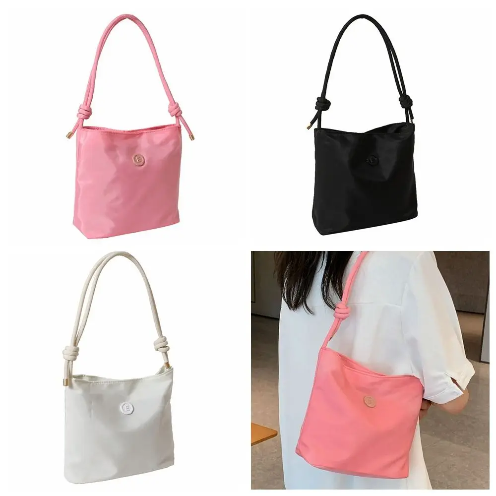 

Shoulder Bag Nylon Handbag Simple Korean Style All-match Bucket Bag Underarm Bag Large Capacity Dumpling Bag Travel