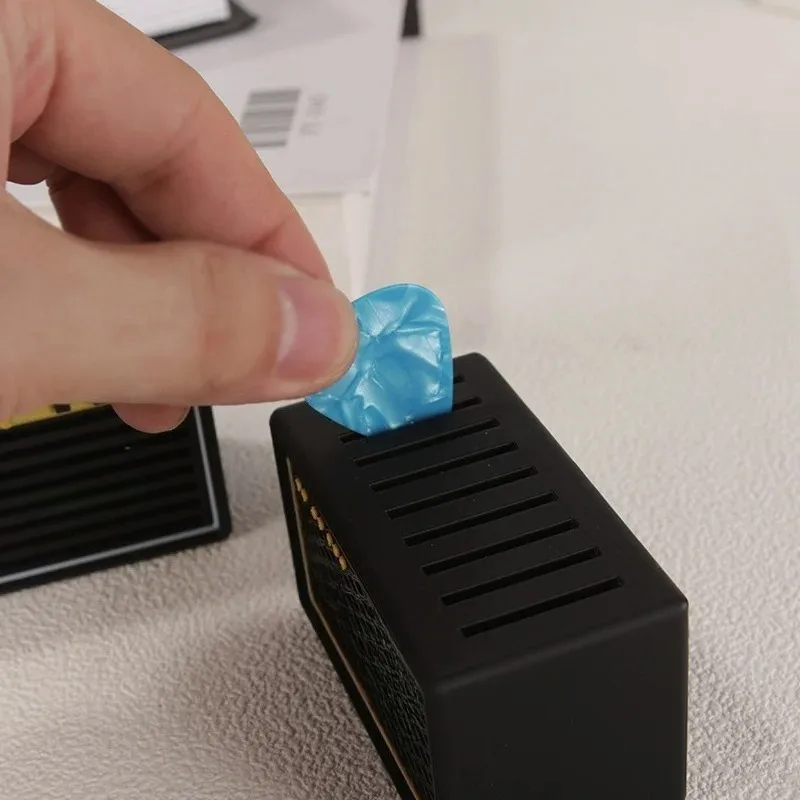 기타 픽 홀더 개인 맞춤형 기타 픽 디스플레이 박스(5-9개 카드 슬롯 포함)/뮤지션, 기타리스트 및 음악 애호가를 위한 디스플레이