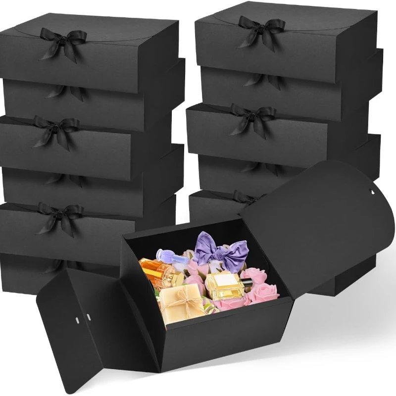 5Pcs Paper Gift Boxes with Lids, Foldable Bridesmaid Proposal Boxes with Ribbon, Elegan... - SKU FBR01019 - UGI Packaging