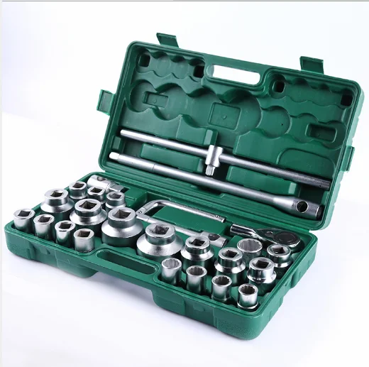 3/4 ''-1'' Dr 26Pcs Box Socket Strumenti Di Riparazione Automatica Set Di Bussole A Percussione Heavy Duty
