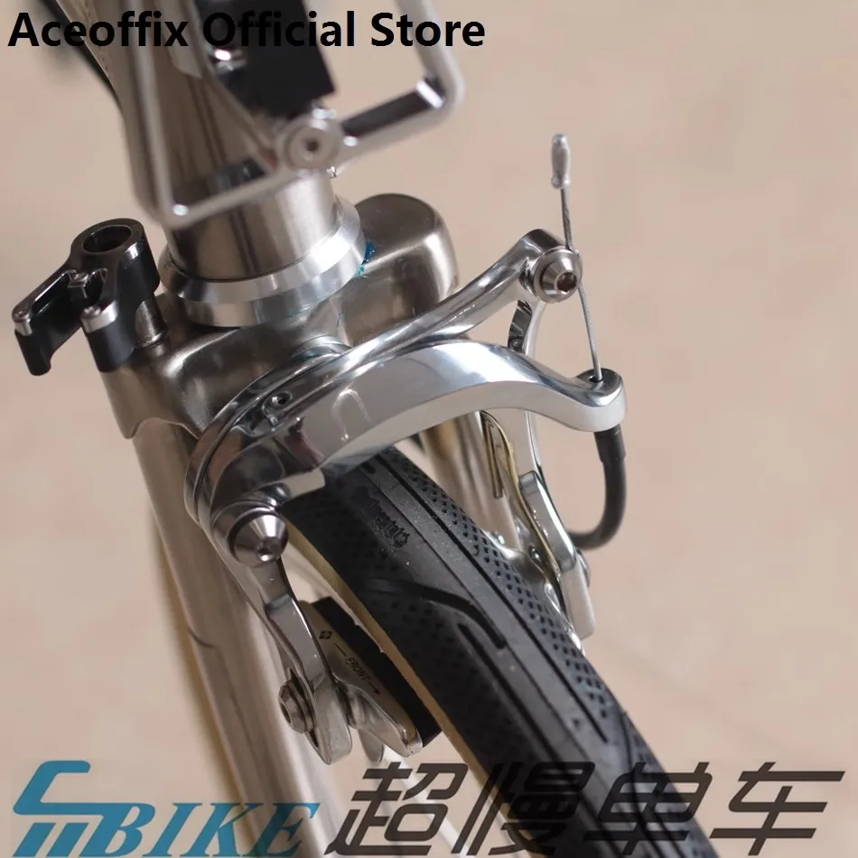 Aceoffix-ブロンプトン用折りたたみ自転車キャリパー、スチール