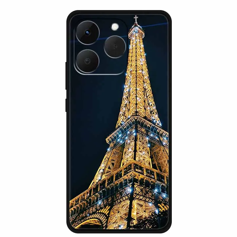 Sleek Black Silicone Phone Case - Soft TPU Protective Bumper Cover