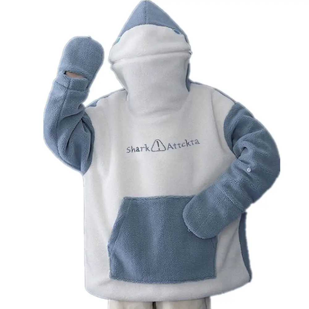 

Акулья атака пэчворк оверсайз Толстовка Хэллоуин Косплей Костюм пуловер