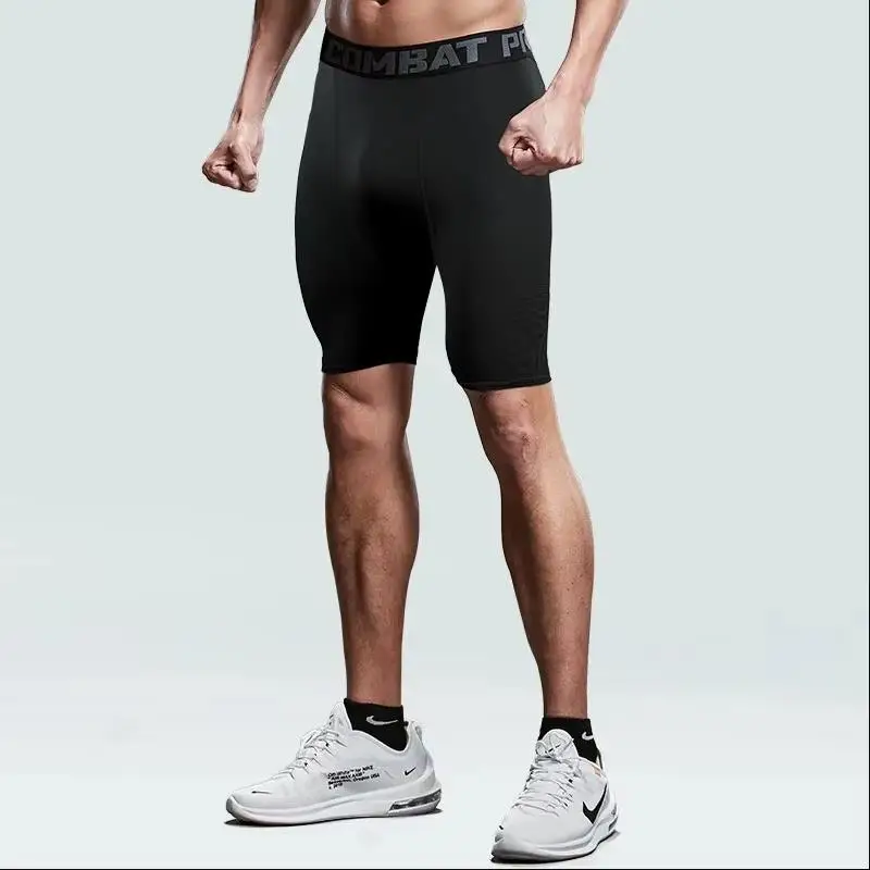 Fitness Pants Men for Summer Exercise Slim Fit Elastic Quick Drying Tight Fitting Sports Shorts