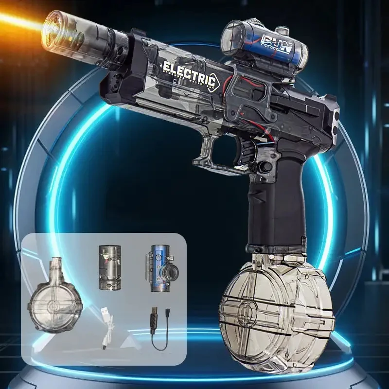 New lightweight electric automatic water spray gun with continuous high pressure, high speed, and strong ice burst water gun toy 6