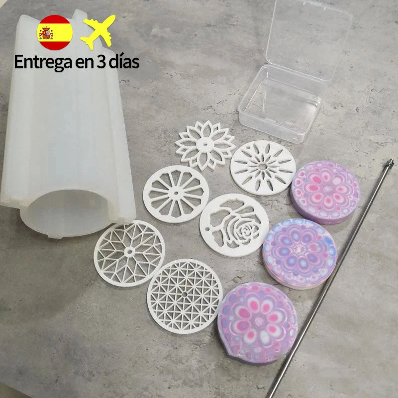 Creative Soap Mold Handmade Soap Round Decorations Set For Soap Making DIY Handcraft Soap Making steel Rod moldes de silicona
