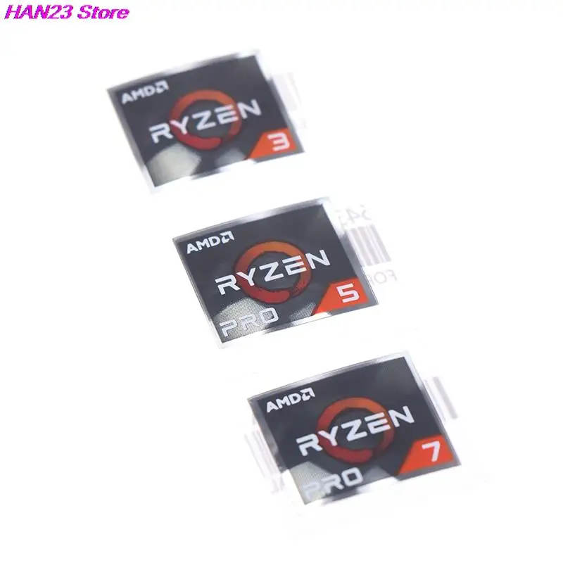 

High Quality 5PCS 2*1.7cm AMD Processor Series Label Sticker A9 PRO E2 Ryzen 3 5 7 Logo DIY Decor