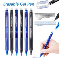 6pen/30refills 0.5mm Large Capacity Erasable Gel Pen Set 6Color Refill Ink Washable Handle Erasable Magic Pen Writing Stationery 1