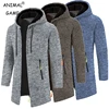 Sweatwear Men's Hoodies Long Sleeve Sweatshirts for Men Zipper Hooded Mens Oversize Winter Top Jacket Coat Black Sweater 1