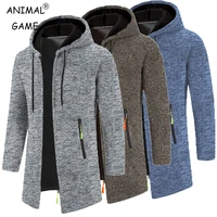 Sweatwear Men's Hoodies Long Sleeve Sweatshirts for Men Zipper Hooded Mens Oversize Winter Top Jacket Coat Black Sweater 1