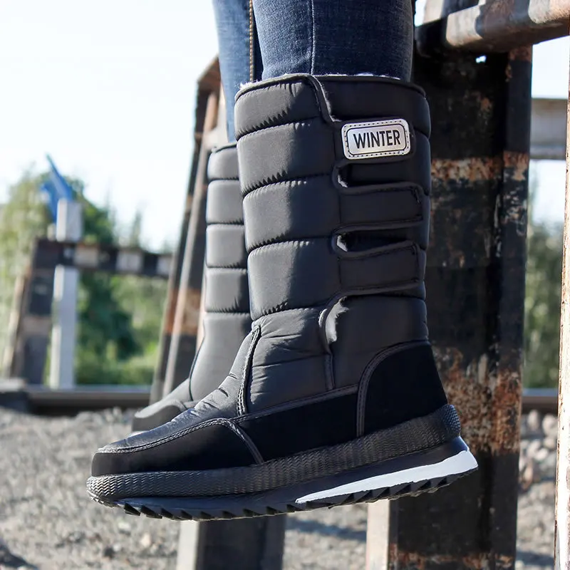 Men's Boots -40&deg; Warm Mid-calf Snow Boots Men Winter Shoes Thicken Plush Comfort Non-slip Platform Booties Plus Size Man Shoes Winter Snow Boots Men Boots