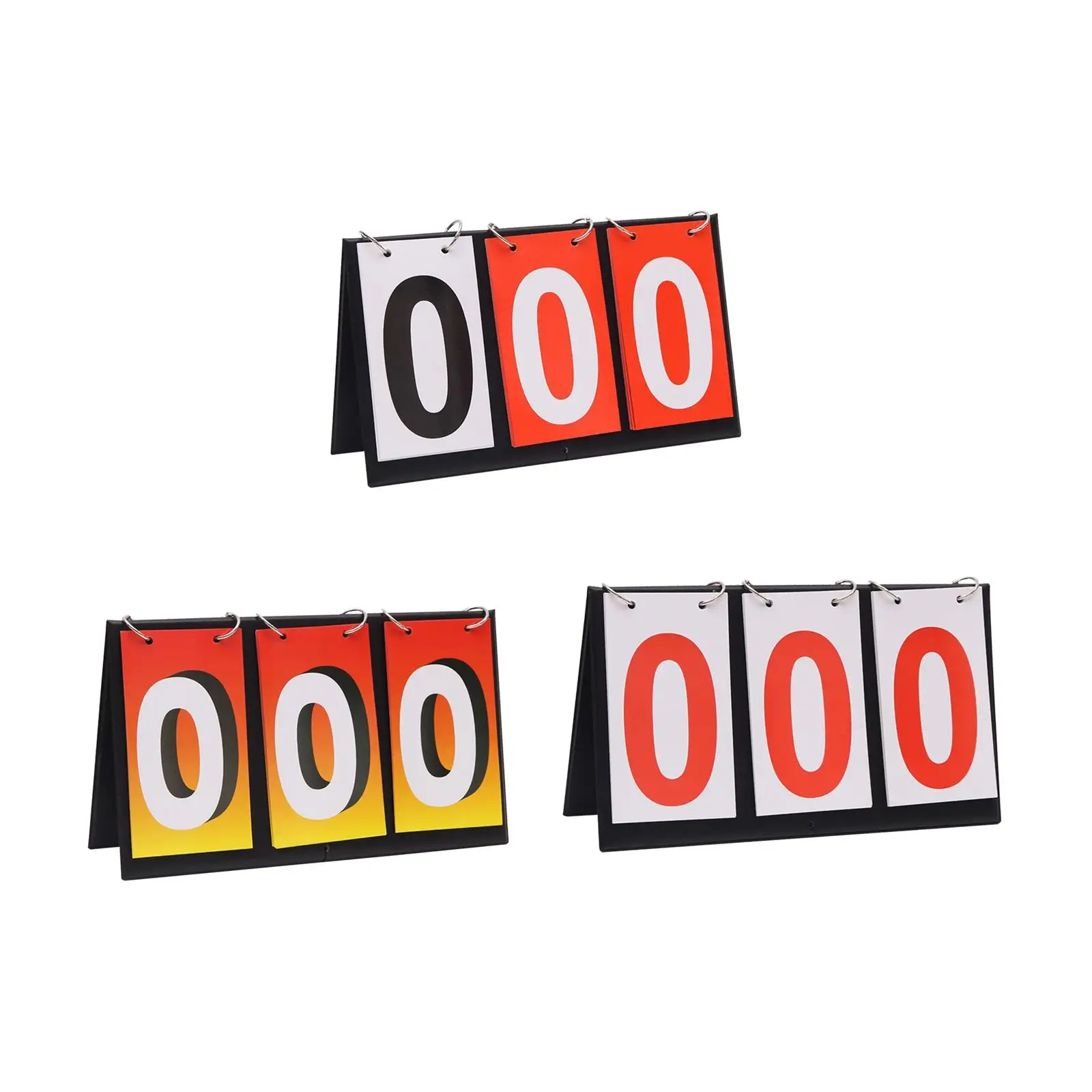 

Tabletop Scoreboard Professional Score Counter 0-999 Flip Score Keeper for Badminton Competition Baseball Football Indoor Sports