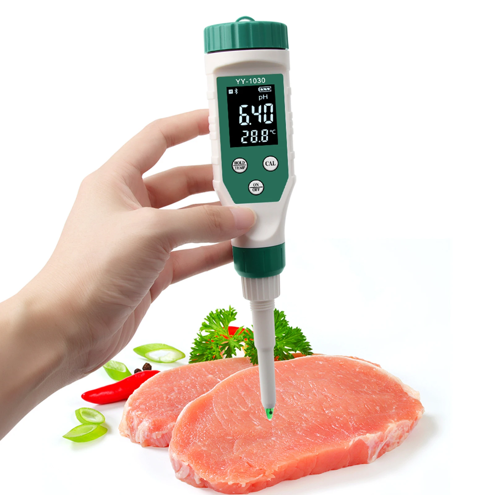 Yy1030 App High Precision Digital Display Ph Meter Meat Cosmetic