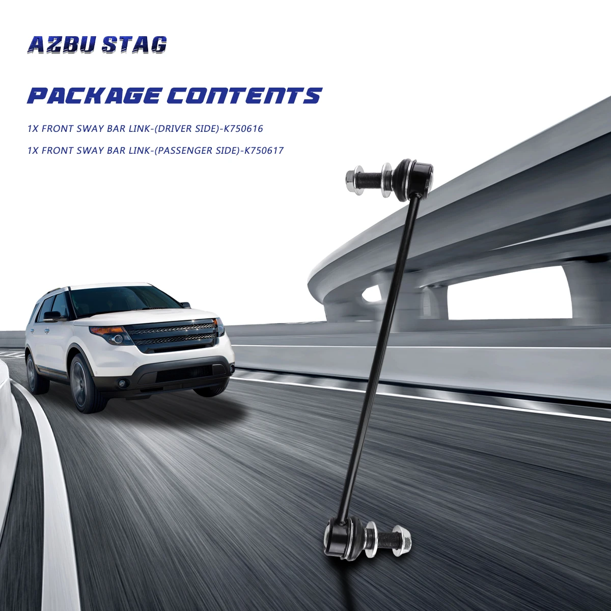 Front Stabilizer Bar End Link Suspension FORD EXPLORER 2011 2012 2013 2014 2015 BB5Z5K483A AzbuStag 2Pcs