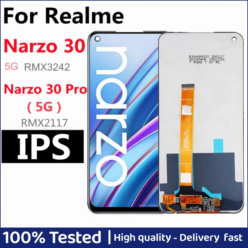 6.5 "Per Realme Narzo 30 5G Lcd Rmx3242 Display Touch Screen Per Realme Narzo 30 Pro 5G Display Rmx2117 Schermo Lcd