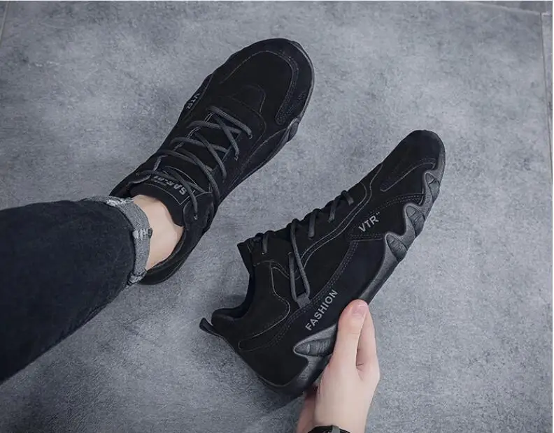 Bottines en cuir imperméables pour homme chaussures décontractées_voghion.com