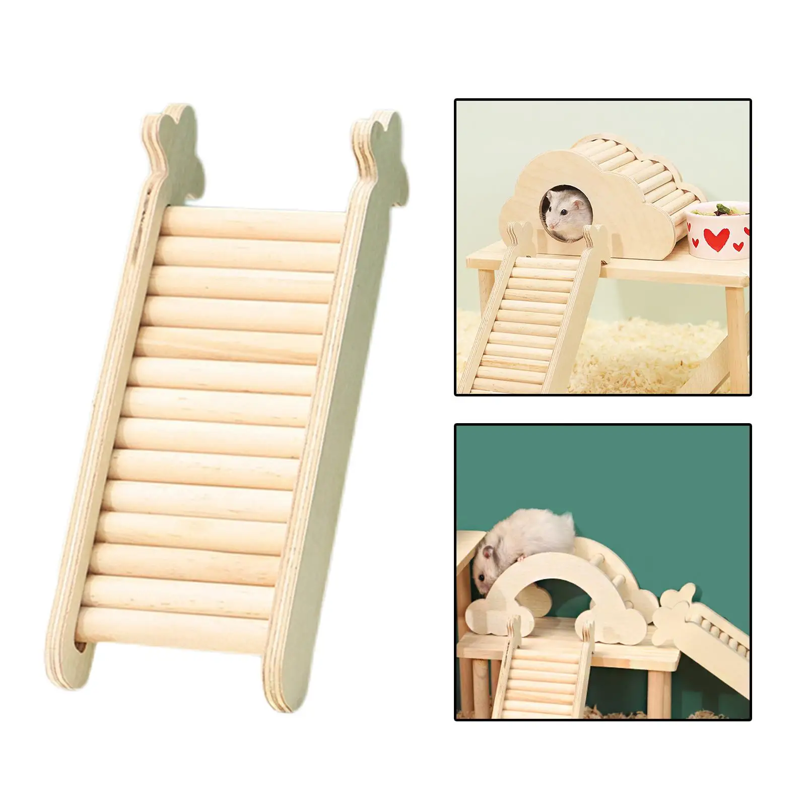Hamster Climbing Toy Wooden Bridge Ladder for Hamsters Gerbils Mice and Small Animals