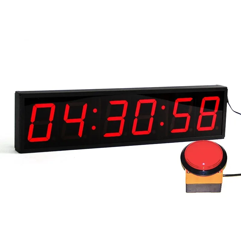 Cp19 Orologio Da Gioco Grande Display A Led Rosso Cronometro Digitale Cronometro Con Pulsante Start Stop