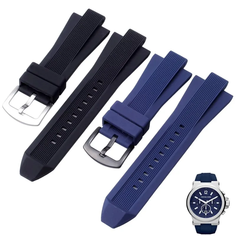 

Silicone Watch Strap For Michael Kors Bracelet Mk 8184 8729 9020 MK8152 MK9020 9026 8296 8445 men WatchBand 29x13mm black blue