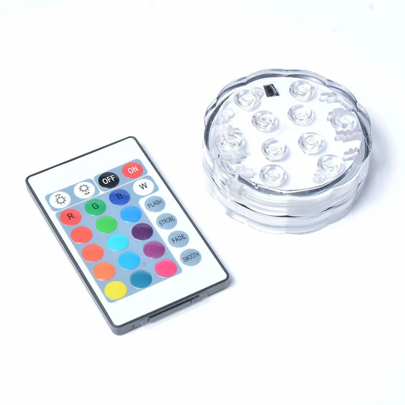 10pcs/Pack Hookah Led Light RGB 16 Colors Waterproof LED Lights Hookah Shisha Multi coloured Remote Control Chicha Accessories