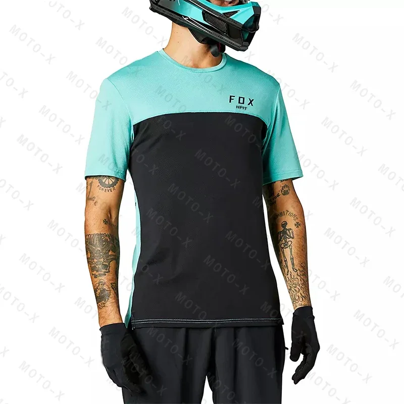 2024Motocross Mountain Enduro Abbigliamento Bici Bicicletta Moto Downhill T-Shirt Hpit Fox Donna Uomo Ciclismo Jersey Camicie Mtb Bmx
