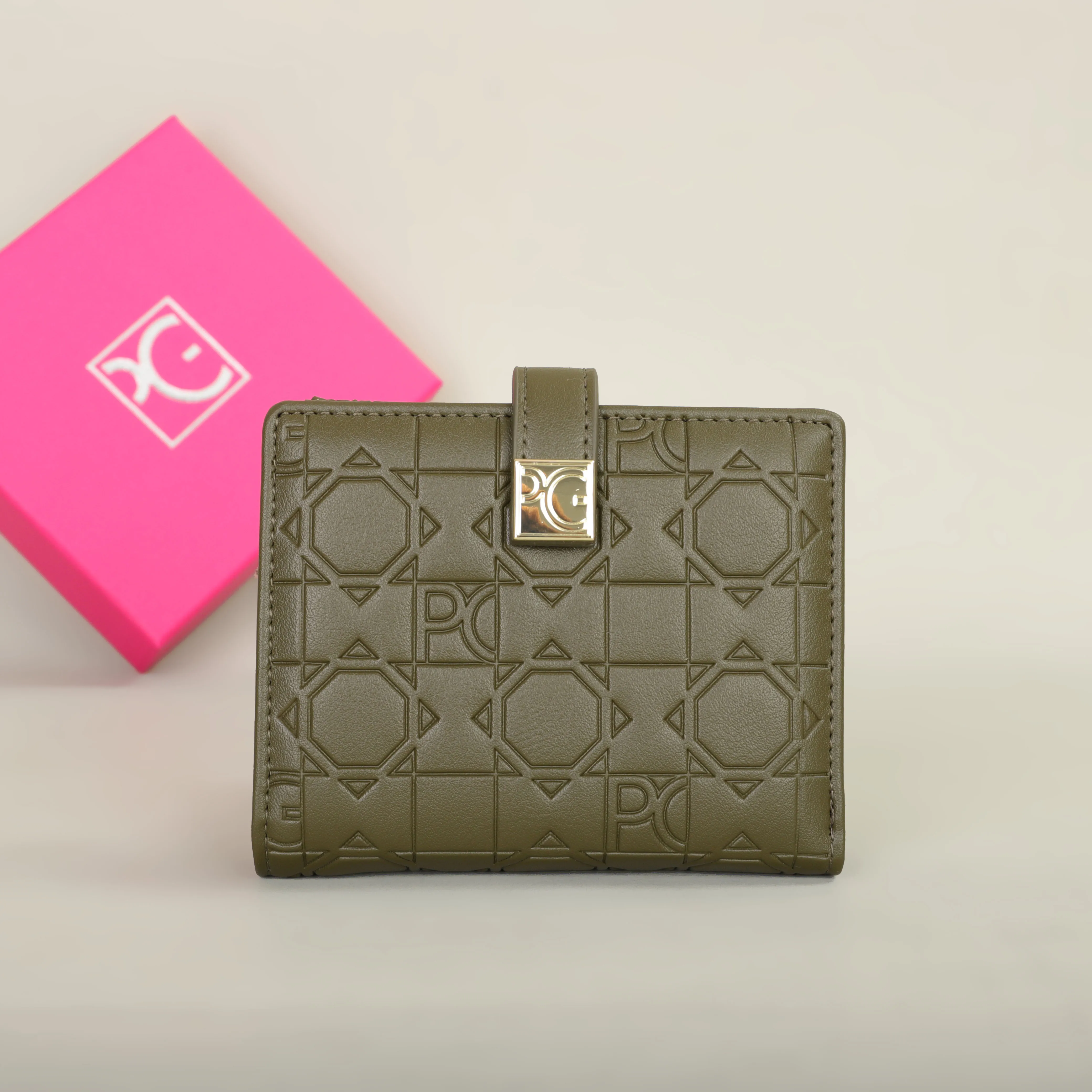 PG Patsy Garis Fashion Classic Retro Women's Wallet – Stylish Letter Print Card Holder