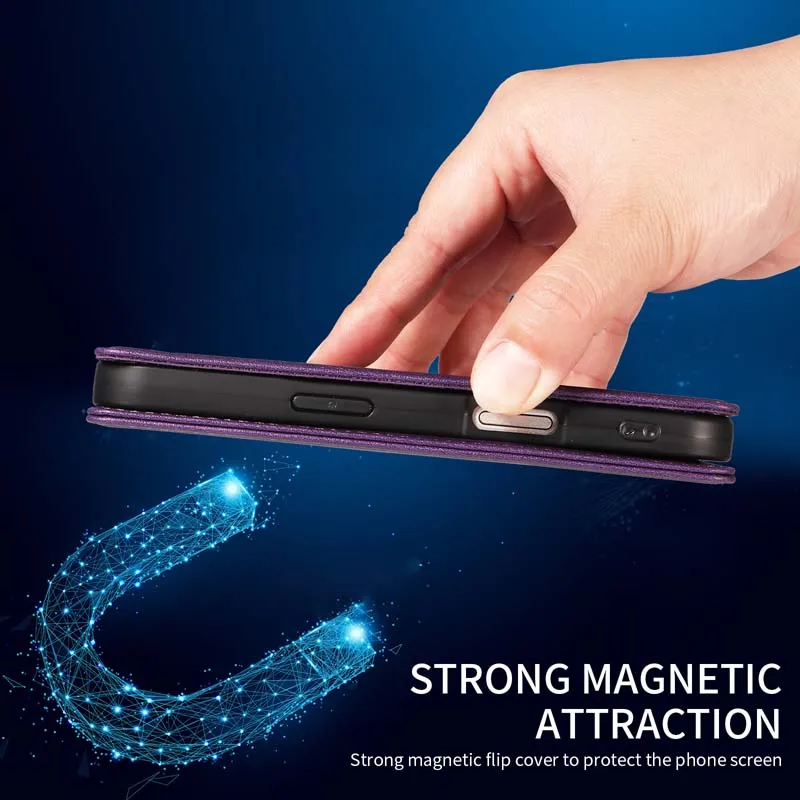 Premium Magnetic Flip Leather Wallet Case - Durable and Stylish Protection