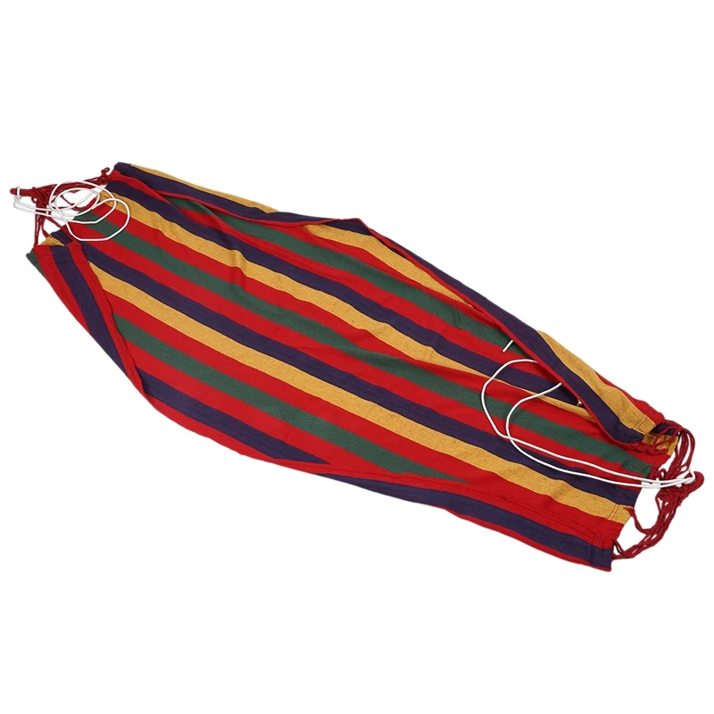 GSFY!190cm x 80cm Stripe Hang Bed Canvas Hammock 120kg